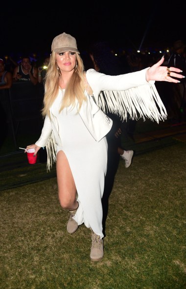 Khloe Kardashian attends the Coachella Valley Music and Arts Festival