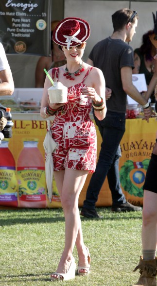Dita Von Teese attends the Coachella Valley Music and Arts Festival